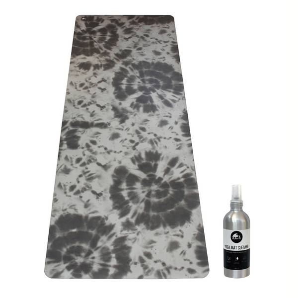 Pack Mat de Yoga Eco PU Pro Shibori Grey + Yoga Mat Cleaner (De regalo)